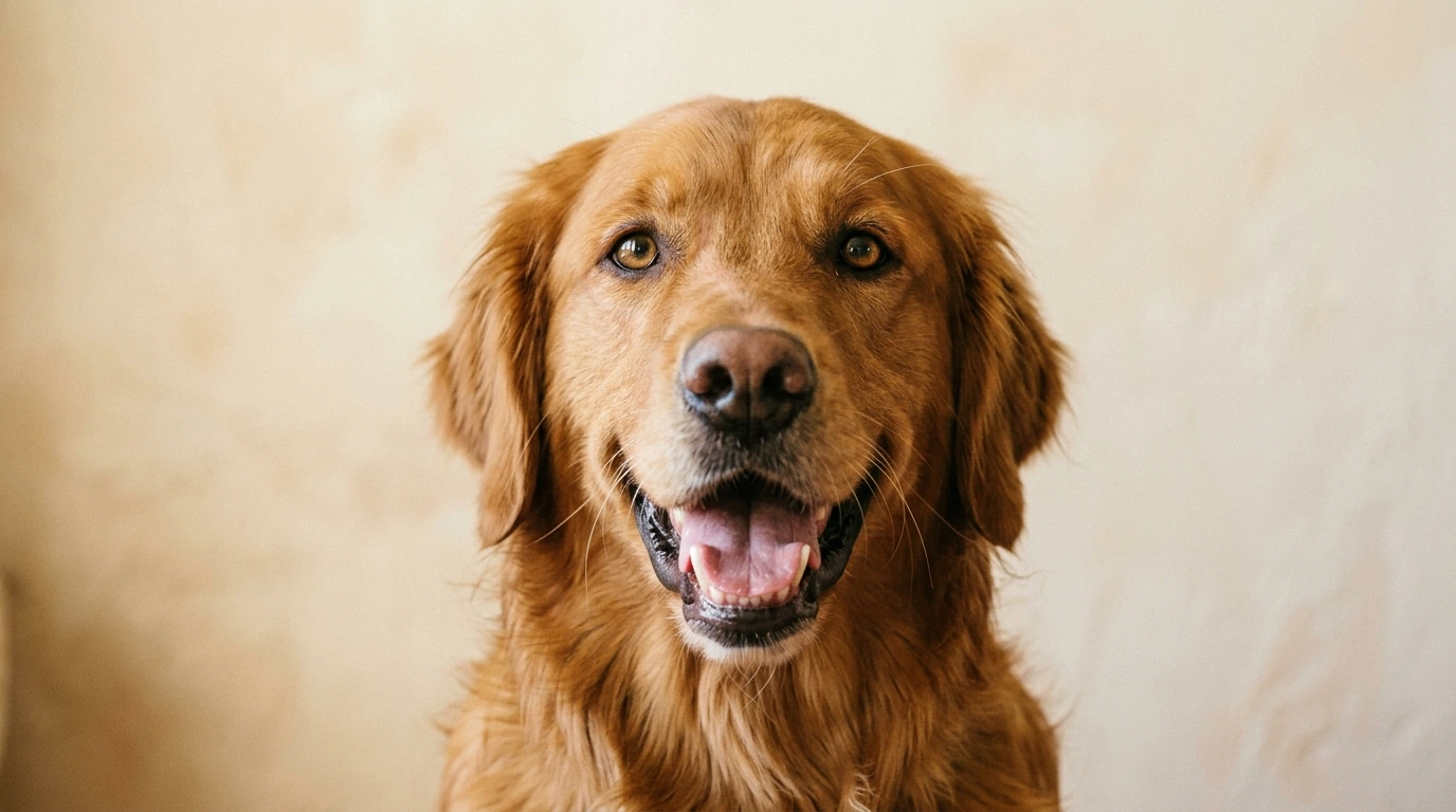 Cane felice in primo piano