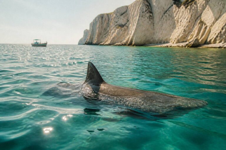 Uno squalo elefante filmato a Polignano: un gigante marino innocuo per l&rsquo;uomo