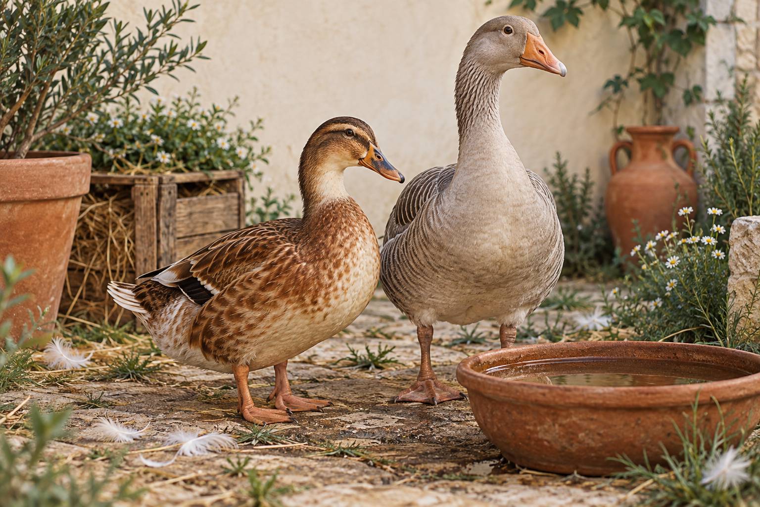 Illustration éditoriale du sujet : Anatra vs Papera: Scopri le vere differenze tra questi due volatili