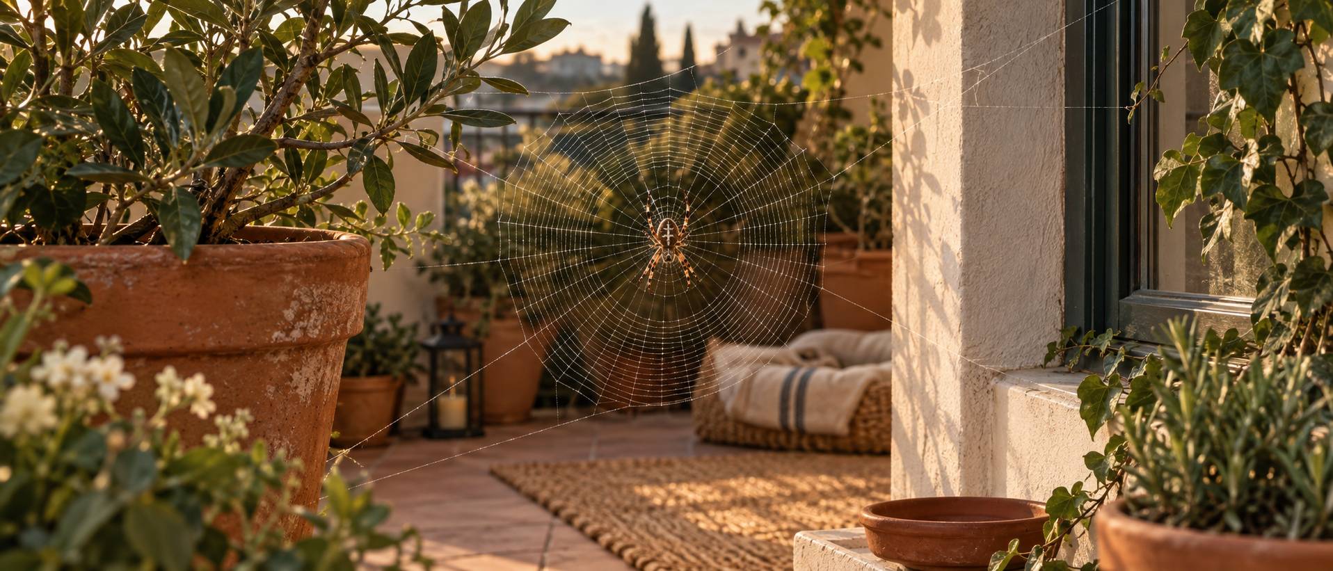Illustration éditoriale du sujet : Araneus diadematus: il misterioso ragno crociato e il suo affascinante intreccio di fili