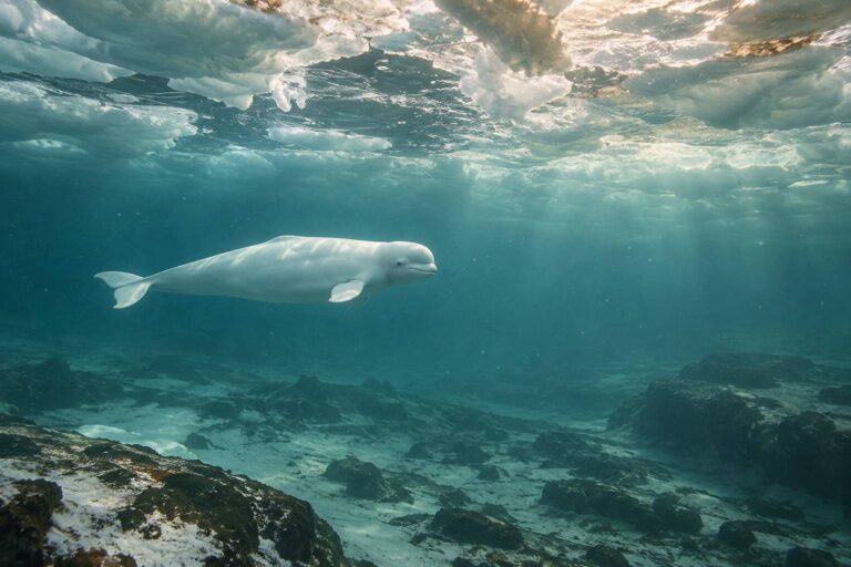 Il Beluga (Delphinapterus leucas): Il Delfino Bianco degli Oceani Artici